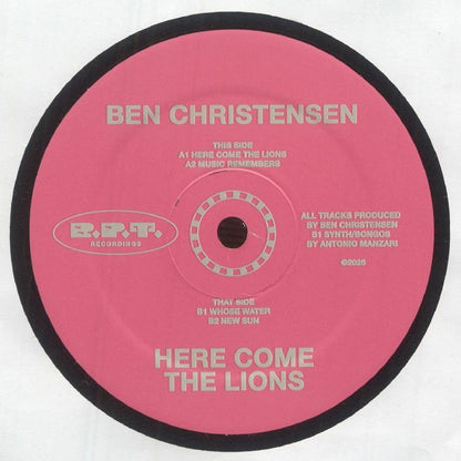 Ben Christensen – Here Come The Lions (12", Bar Part Time Recordings, 2026) Front Cover