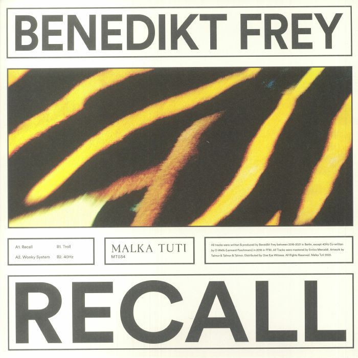 Benedikt Frey – Recall (12", Malka Tuti, 2023) Front Cover