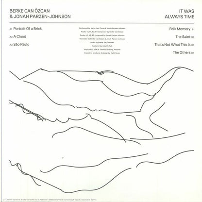 Berke Can Özcan & Jonah Parzen-Johnson – It Was Always Time (LP, We Jazz, 2024) Back Cover