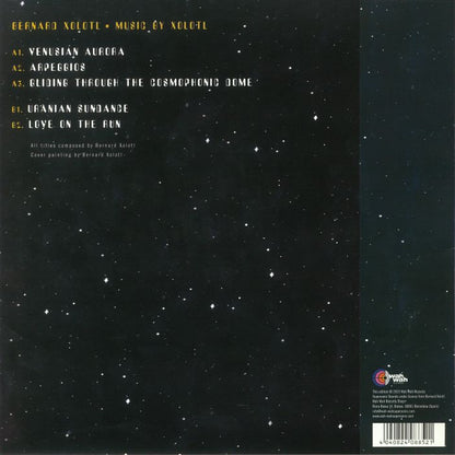 Bernard Xolotl – Music By Xolotl (LP+7", Wah Wah Records, 2019) Back Cover