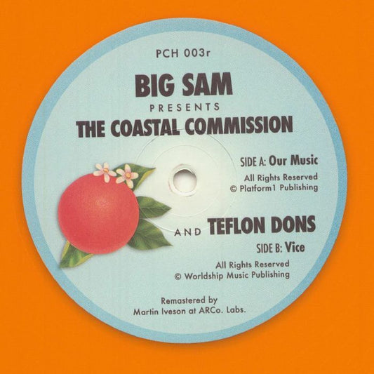Big Sam Presents The Coastal Commission And Teflon Dons – The Rendezvous (12", Orange, Pacific Coast House Recordings, 2025) front cover