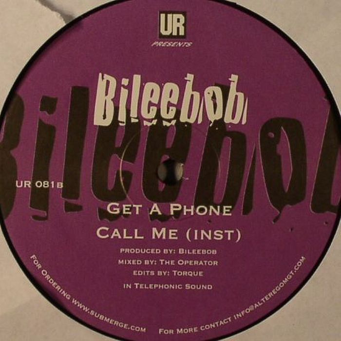 Bileebob – Call Me (12", Underground Resistance, 2010) Back Cover