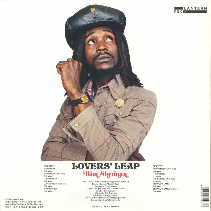 Bim Sherman – Lovers' Leap (LP, Lantern Rec., 2026) Back Cover