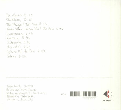 Biosphere – Substrata (Alternative Versions) (CD, Biophon Records, 2025) back cover