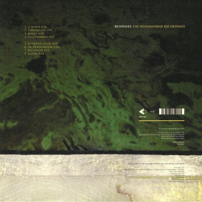 Biosphere – The Hilvarenbeek Recordings (LP, Biophon Records, 2018) Back Cover