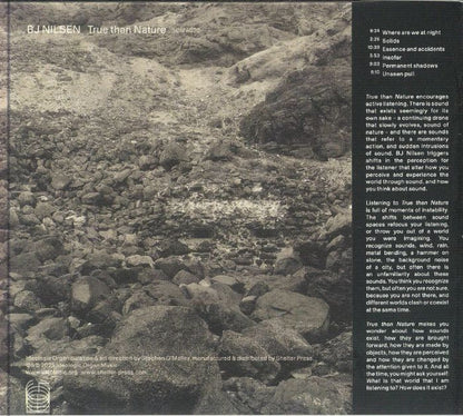 BJ Nilsen – True Than Nature (CD, Ideologic Organ, 2025) Back Cover