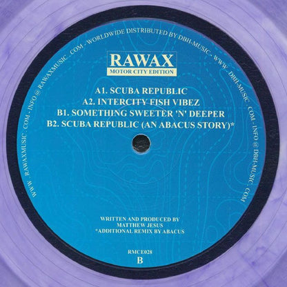 Black Eyes – Ocean Floor Funk EP (12", Purple, Rawax Motor City Edition, 2026) Back Cover