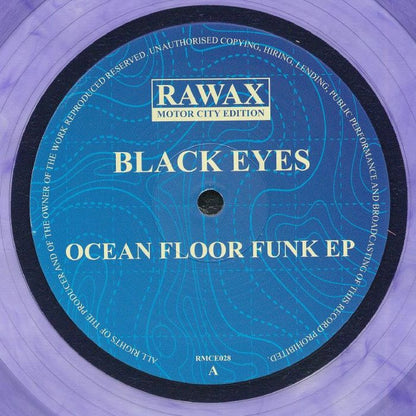 Black Eyes – Ocean Floor Funk EP (feat Abacus mix) (12", limited heavyweight clear purple, Rawax Motor City Edition, 2026) Front Cover