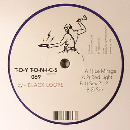 Black Loops – Red Light EP (12", Toy Tonics, 2017) Back Cover