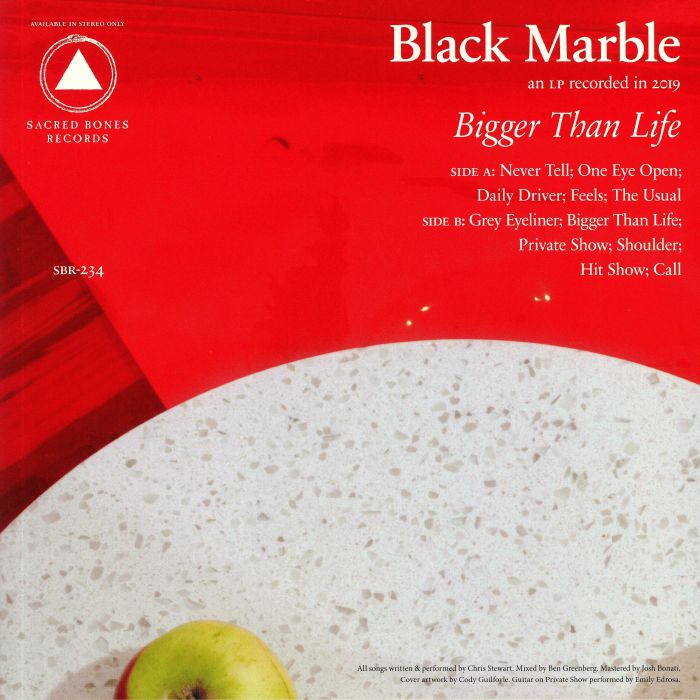 Black Marble – Bigger Than Life (LP, Red, Sacred Bones Records, 2019) Back Cover