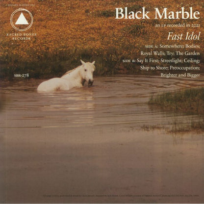Black Marble – Fast Idol (LP, Sacred Bones Records, 2021) Back Cover