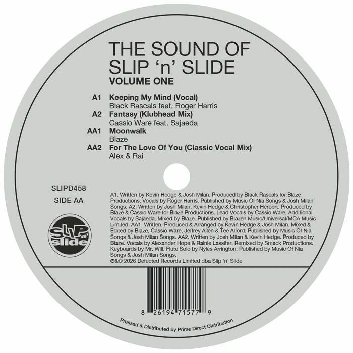 Black Rascals / Cassio Ware / Blaze / Alex & Rai – The Sound Of Slip 'n' Slide Vol 1 (12", Slip n Slide, 2026) Front Cover