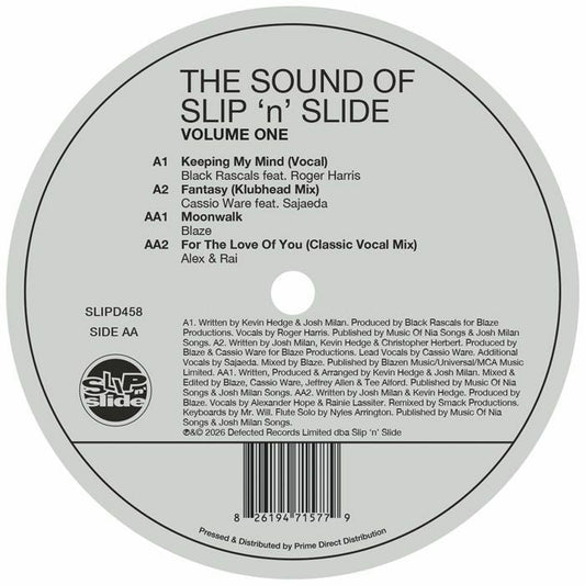Black Rascals / Cassio Ware / Blaze / Alex & Rai – The Sound Of Slip 'n' Slide Vol 1 (12", Slip n Slide, 2026) Front Cover