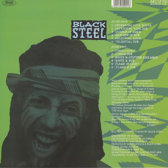 Black Steel – The Jungle Warrior (LP, Ariwa, 2026) Back Cover