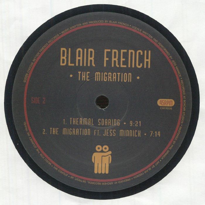 Blair French – The Migration (12", Choose Better Friends Records, 2026) Back Cover