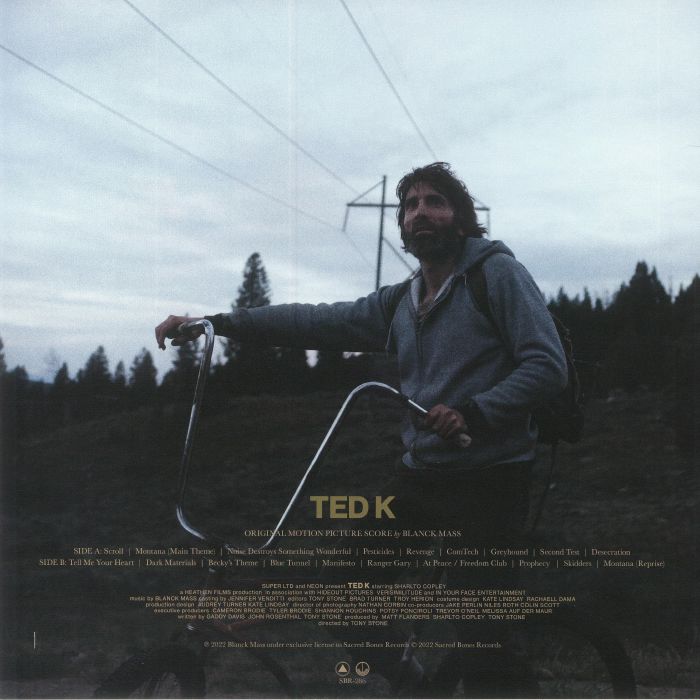 Blanck Mass – Ted K (Original Motion Picture Score) (LP, Sacred Bones Records, 2022) Back Cover
