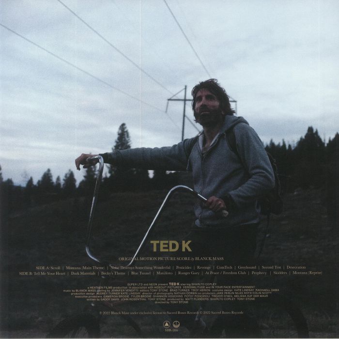Blanck Mass – Ted K (Original Motion Picture Score) (LP, Red Opaque, Sacred Bones Records, 2022) Back Cover