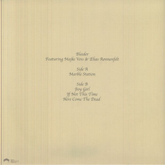 Bleeder – Marble Station (12", White, Escho, 2026) Back Cover