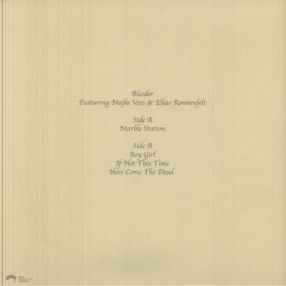 Bleeder – Marble Station (12", White, Escho, 2026) Back Cover