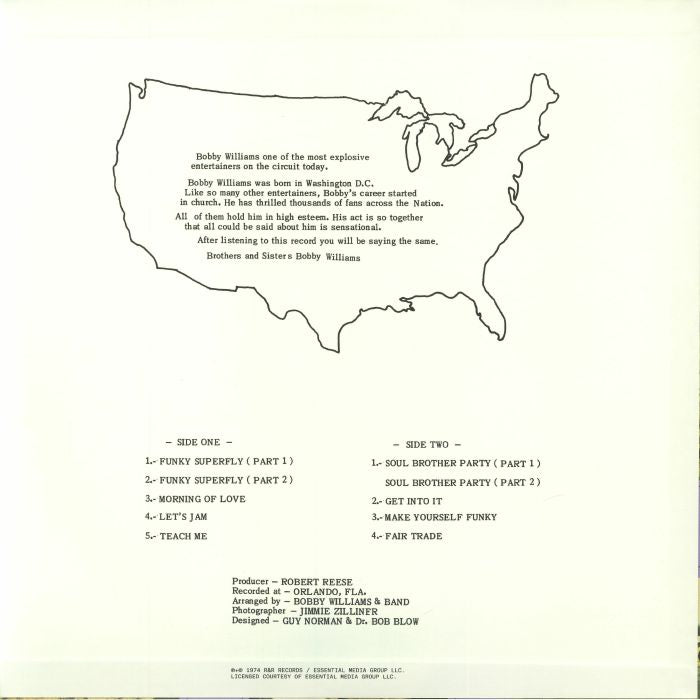 Bobby Williams – Funky Super Fly (LP, Mr Bongo, 2026) Back Cover