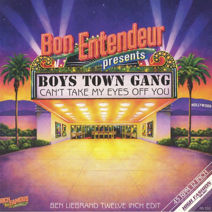 Bon Entendeur Presents Boys Town Gang – Can't Take My Eyes Off You (12", High Fashion Music, 2026) Front Cover