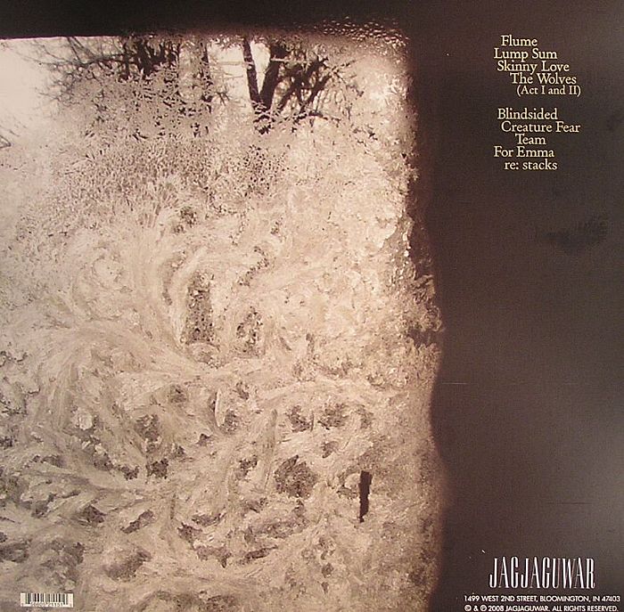 Bon Iver – For Emma, Forever Ago (LP, Jagjaguwar, 2021) Back Cover