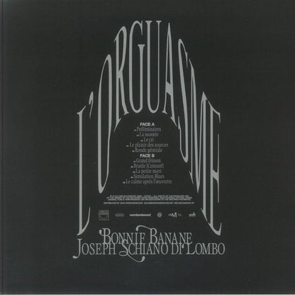 Bonnie Banane , Joseph Schiano di Lombo – L'Orguasme (LP, Circus Company, 2025) back cover