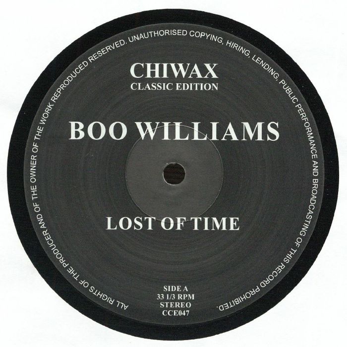 Boo Williams – Lost Of Time (2x12", Chiwax Classic Edition, 2026) Front Cover