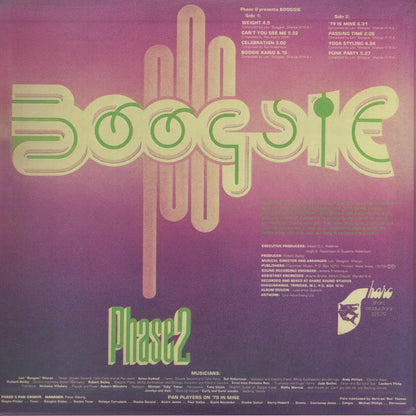 Boogsie – Phase2 (LP, Mr Bongo, 2026) Back Cover