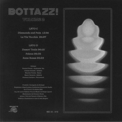 Bottazz! – Volume 2 (LP, Maledetta Discoteca, 2026) Back Cover