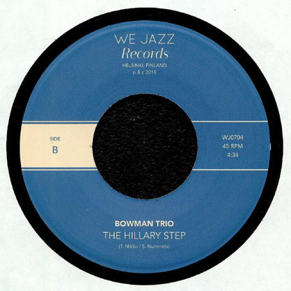 Bowman Trio – The Chase (Version 1) / The Hillary Step (7", We Jazz, 2018) Back Cover