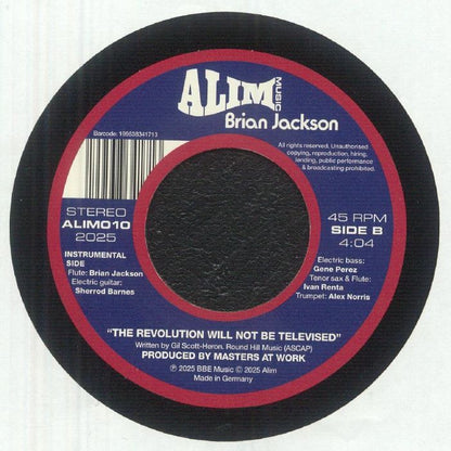 Brian Jackson Feat. Black Thought – The Revolution Will Not Be Televised (7", Alim Music, 2025) Back Cover
