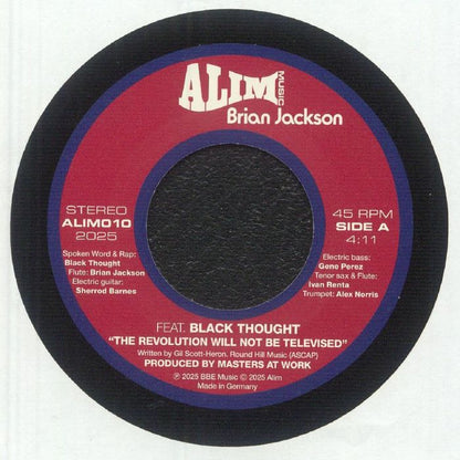 Brian Jackson Feat. Black Thought – The Revolution Will Not Be Televised (7", Alim Music, 2025) Front Cover