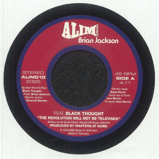 Brian Jackson Feat. Black Thought – The Revolution Will Not Be Televised (7", Alim Music, 2025) Front Cover