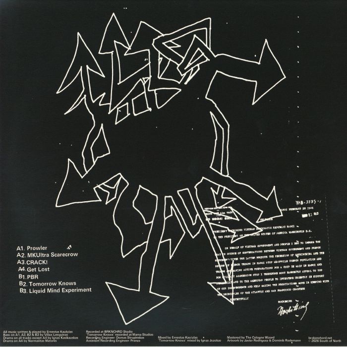 Brokenchord – Lima Echo Crack! (LP, South of North, 2026) Back Cover