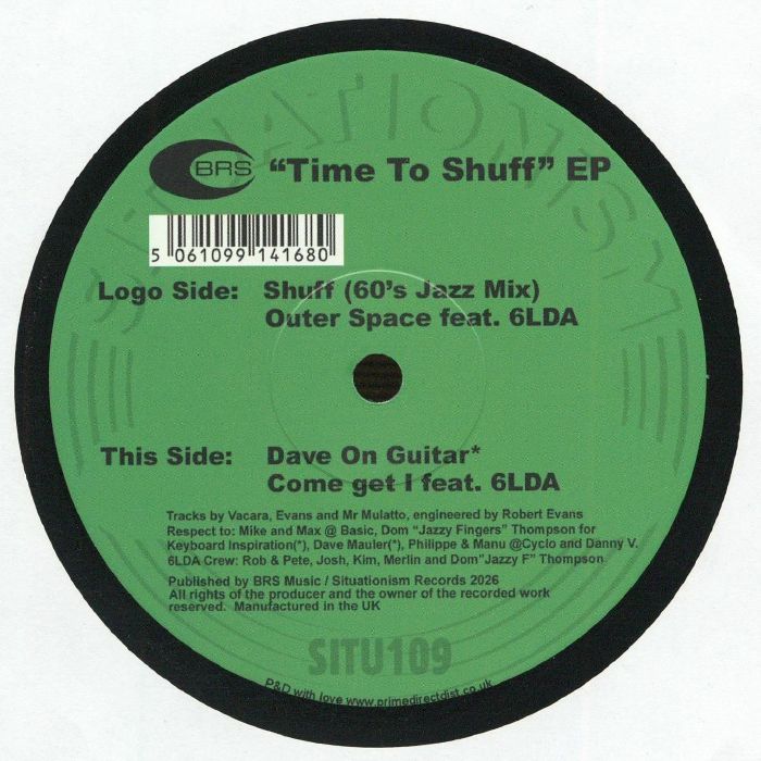 BRS – Time To Shuff EP (12", Situationism, 2026) Front Cover