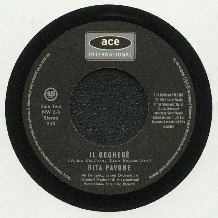 Brunetta / Rita Pavone – Baluba Shake / Il Geghegè (7", Ace, Ace International, 2025) back cover