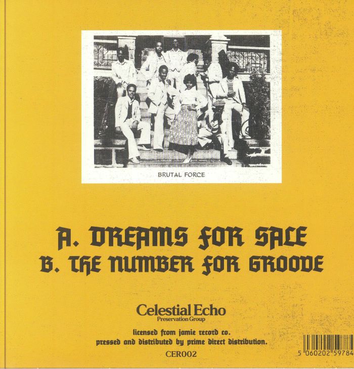 Brutal Force – Dreams For Sale (7", Celestial Echo, 2024) Back Cover