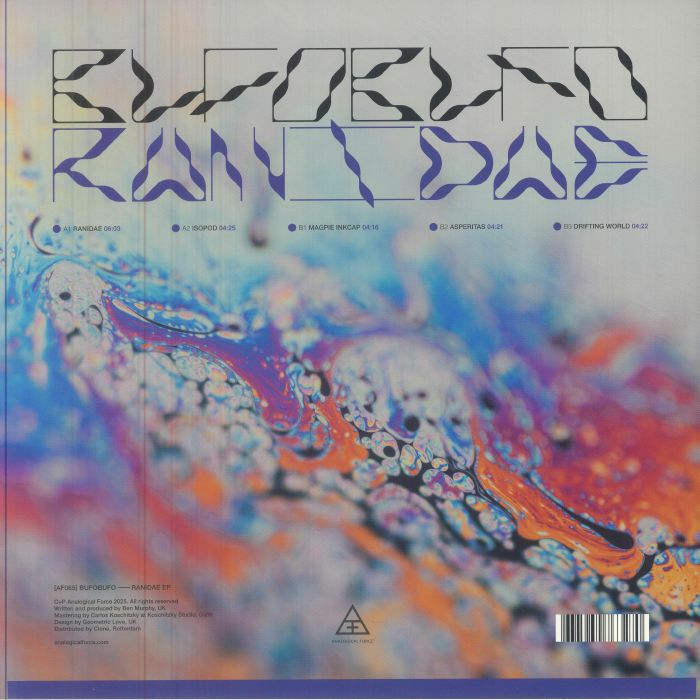 BufoBufo – Ranidae EP (12", Purple, Analogical Force, 2025) Back Cover