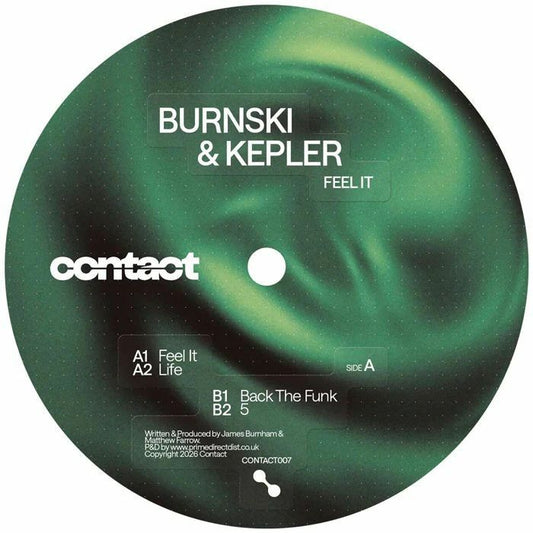 Burnski / Kepler – Feel It EP (12", Contact, 2026) Front Cover