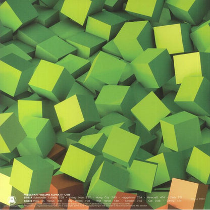 C418 – Minecraft Volume Alpha (LP, Transparent w/ Green Blob, Ghostly International, 2022) Back Cover