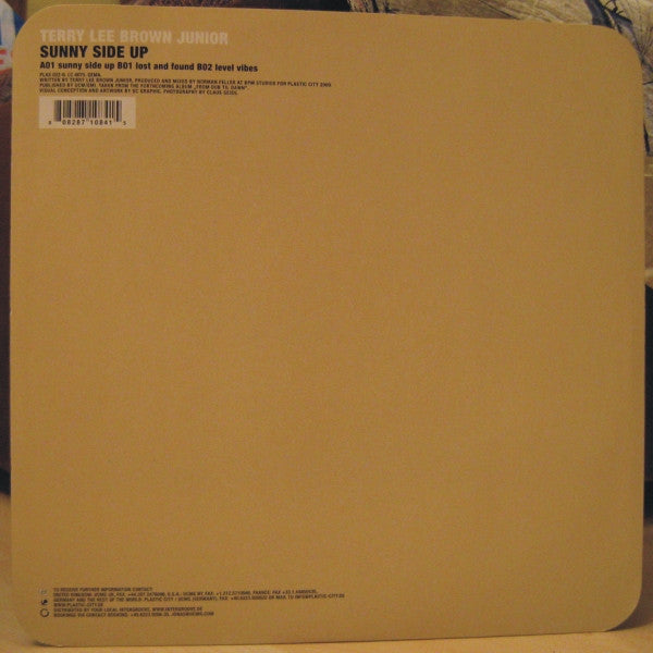 Terry Lee Brown Junior – Sunny Side Up (12", Plastic City, 2000) Back Cover