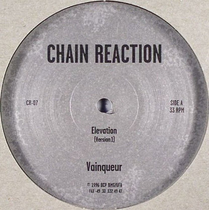 Vainqueur – Elevation (33 ⅓ RPM, Chain Reaction, 1996) Front Cover