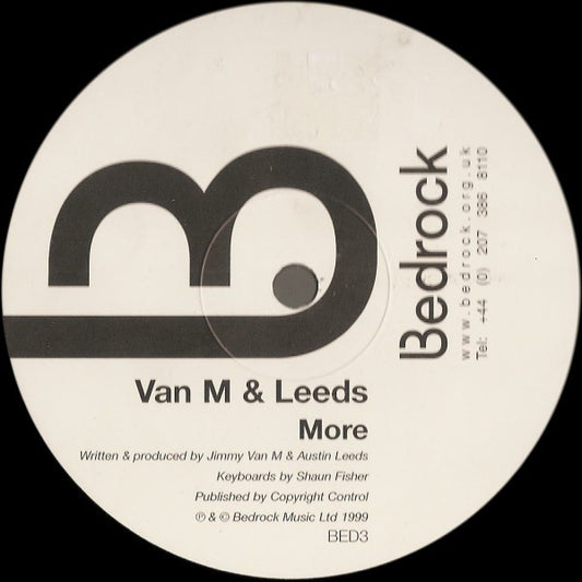 Van M & Leeds – More (12", Bedrock Records, 2000) Front Cover