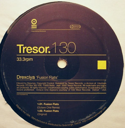 Drexciya – Fusion Flats (12", Tresor, 2000) Front Cover