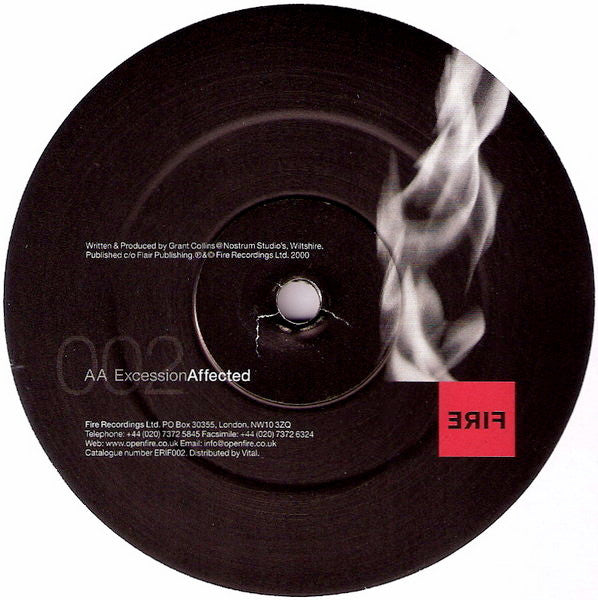 Excession – Vega / Affected (12", Fire, 2000) Image 3