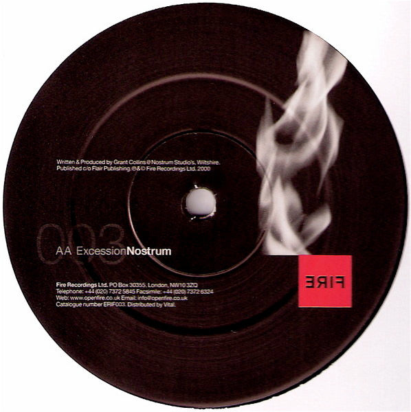 Excession – Omega / Nostrum (12", Fire, 2000) Image 3