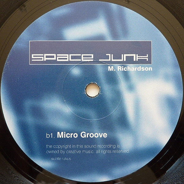Space Junk – Diggin Our Music (12", Creative Music, 2000) Back Cover