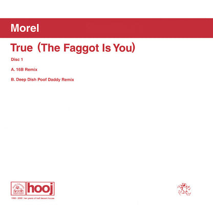 Morel – True (The Faggot Is You) (12", 1/2, Hooj Choons, 2000) Front Cover