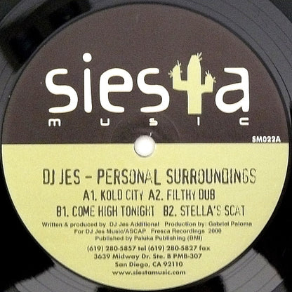 DJ Jes – Personal Surroundings (12", Siesta Music, 2001) Image 3